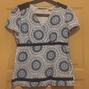 Ladies Requirements S dress shirt blue & why burst